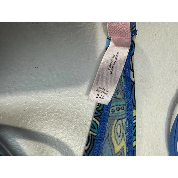 Victoria's Secret Women's Swimwear Small 34A Blue Yellow Floral 3 Pieces Set - Picture 7 of 8